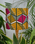 Pink and Yellow Geometric African Lampshade