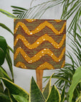Mustard Yellow and Lime Waves African Lampshade