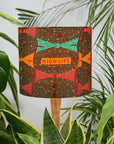 Orange and Turquoise Highlife African Lampshade