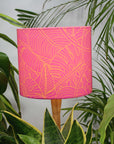 Pink Monstera Leaf Tropical Lampshade