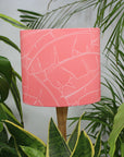 Coral Pink Banana Leaf Tropical Lampshade