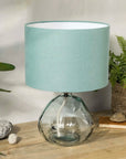 Dusty Turquoise Linen Lampshade