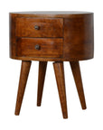 Eider Mango Wood Bedside Table in Chestnut