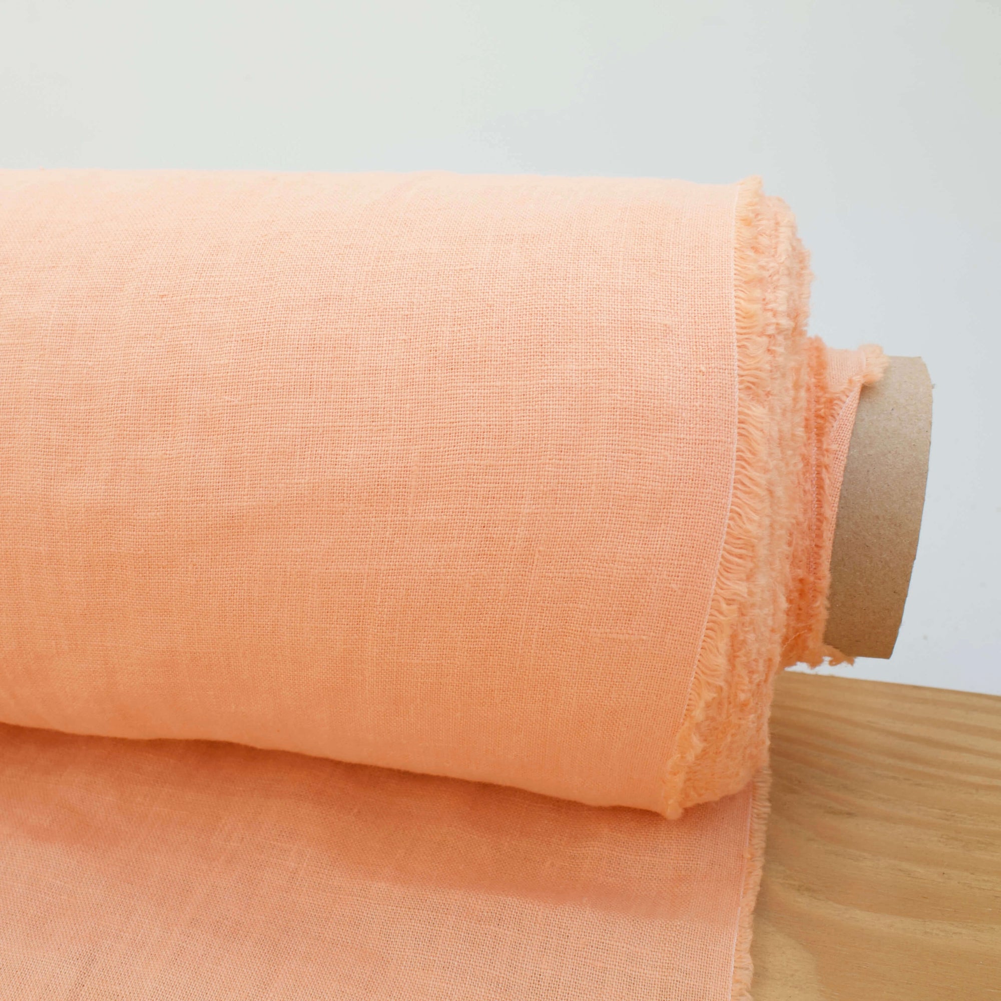 Peach Linen Fabric
