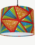 Red, Green and Blue Geometric Triangles African Lampshade