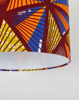 Orange and Blue Geometric Triangles African Lampshade