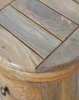 Mango Wood Drum Chest of Drawers