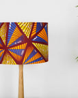 Orange and Blue Geometric Triangles African Lampshade