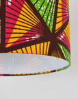Pink and Green Geometric Triangles African Lampshade