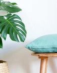 Dusty Turquoise Linen Cushion Cover - Tropikala