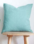 Dusty Turquoise Linen Cushion Cover - Tropikala
