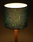 Green and Purple Monstera Leaf Lampshade - Tropikala