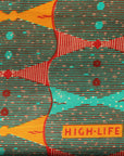 Orange and Turquoise Highlife African Lampshade - Tropikala