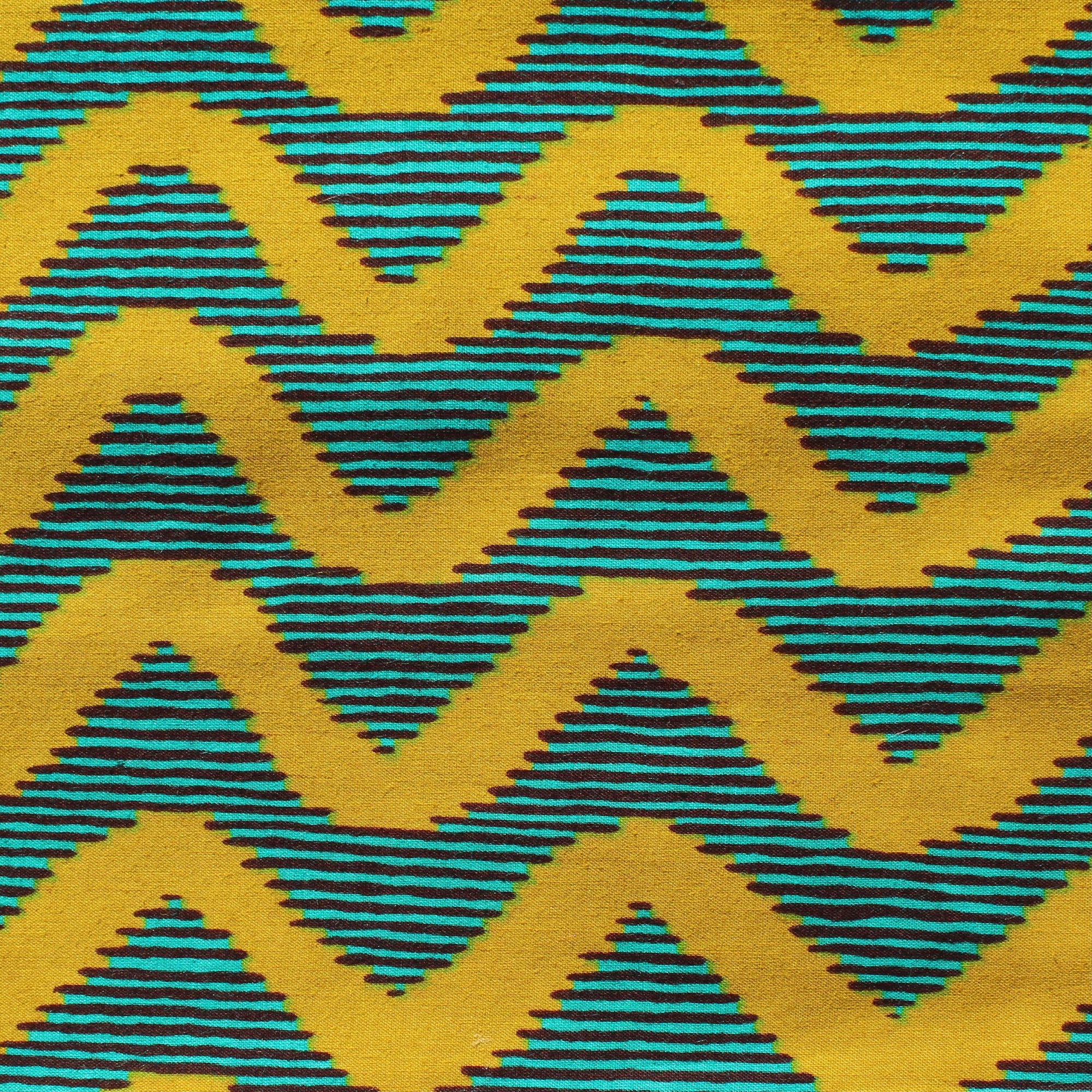 Green and Yellow Waves African Lampshade - Tropikala
