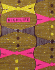 Gold and Hot Pink Highlife Fabric