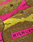 Gold and Hot Pink Highlife Fabric