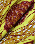 Yellow Snail Pattern Fabric