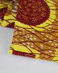 Yellow Snail Pattern Fabric