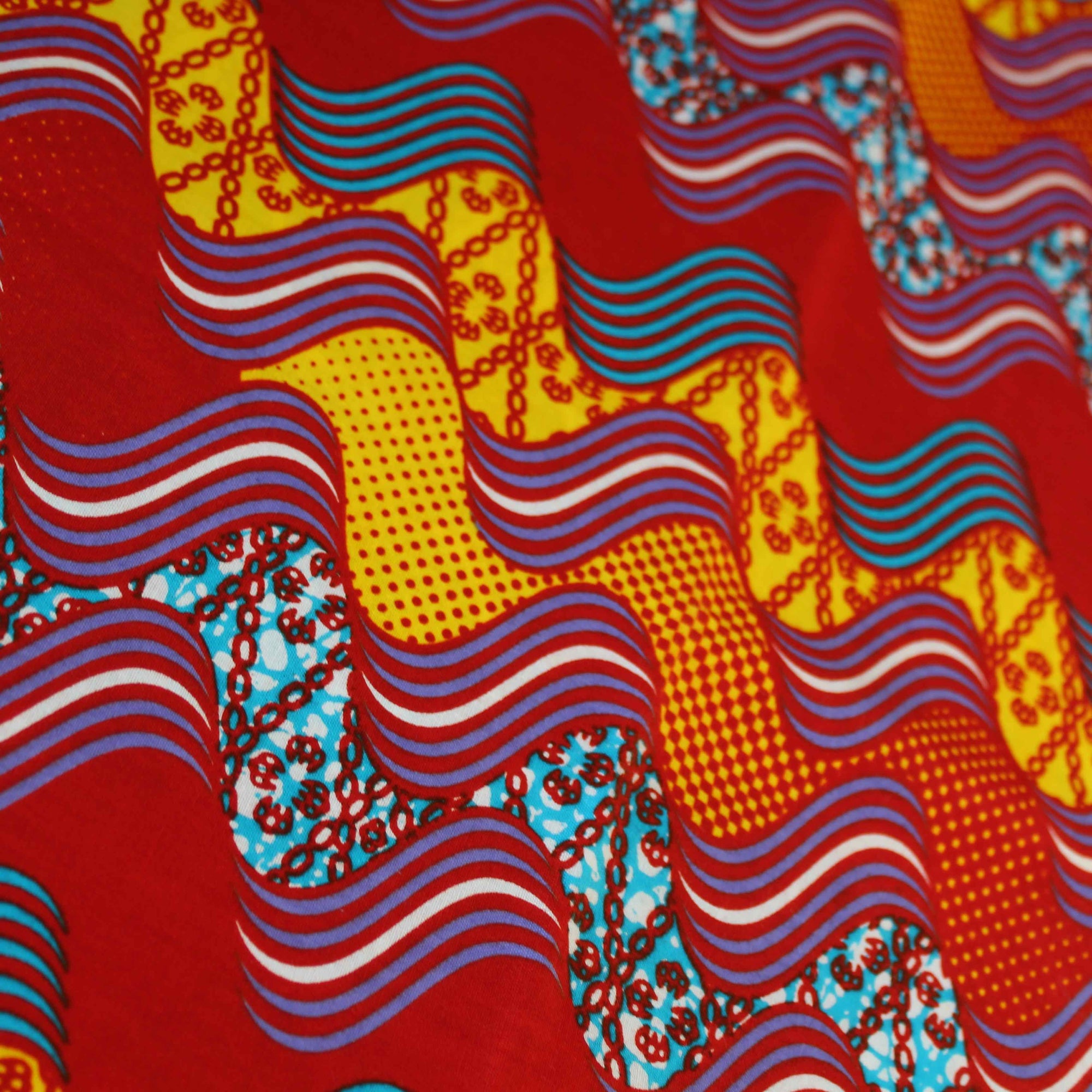 Red and Yellow Wavelength Fabric