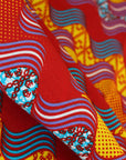 Red and Yellow Wavelength Fabric