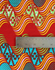 Red and Aqua Wavelength Fabric
