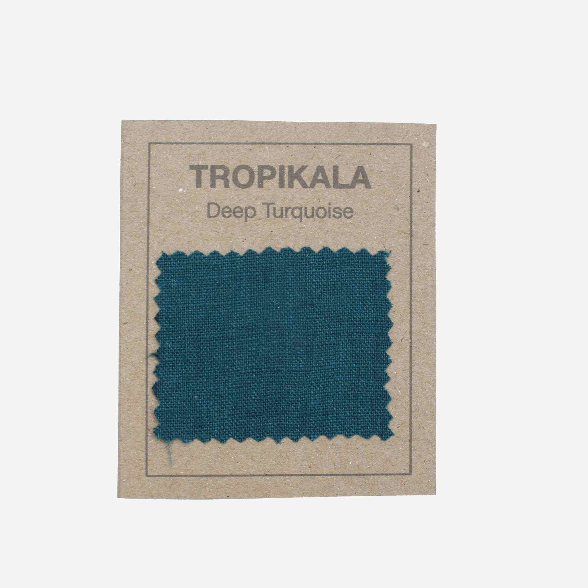Deep Turquoise Linen Lampshade - Tropikala