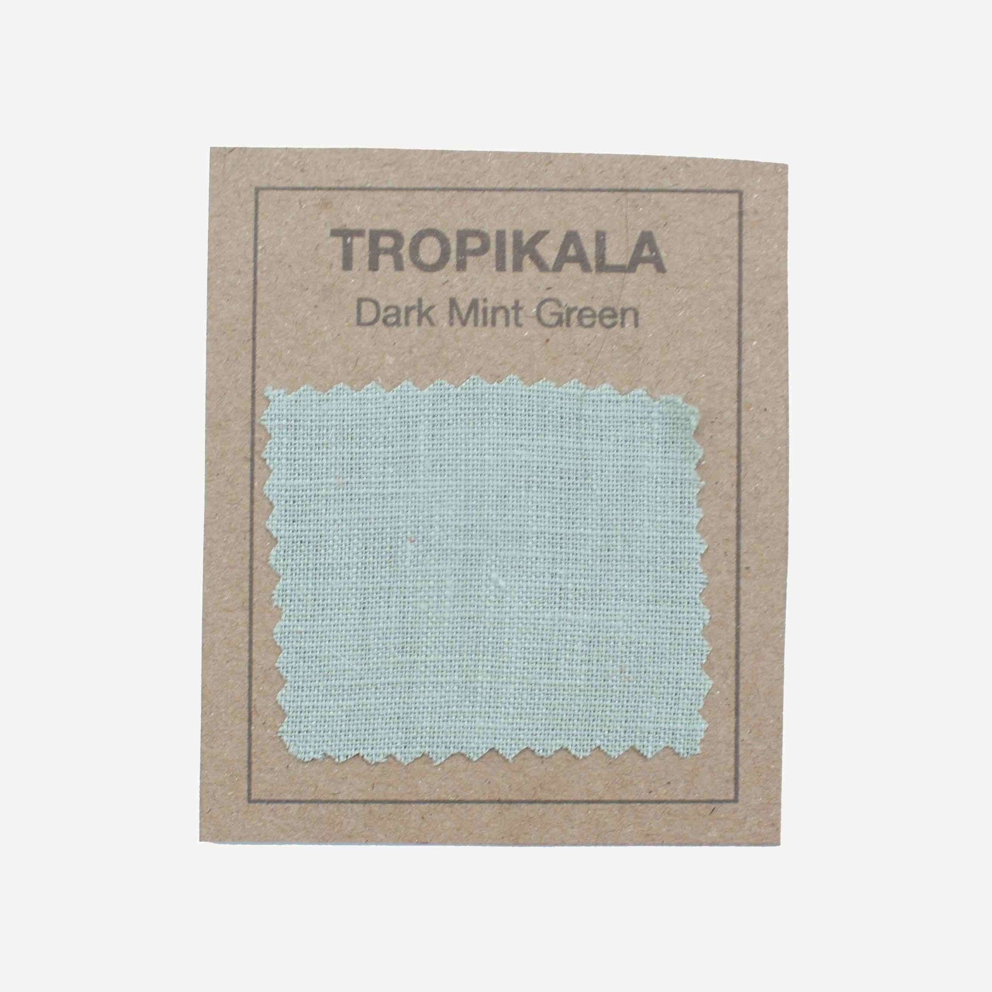 Dark Mint Green Linen Lampshade - Tropikala