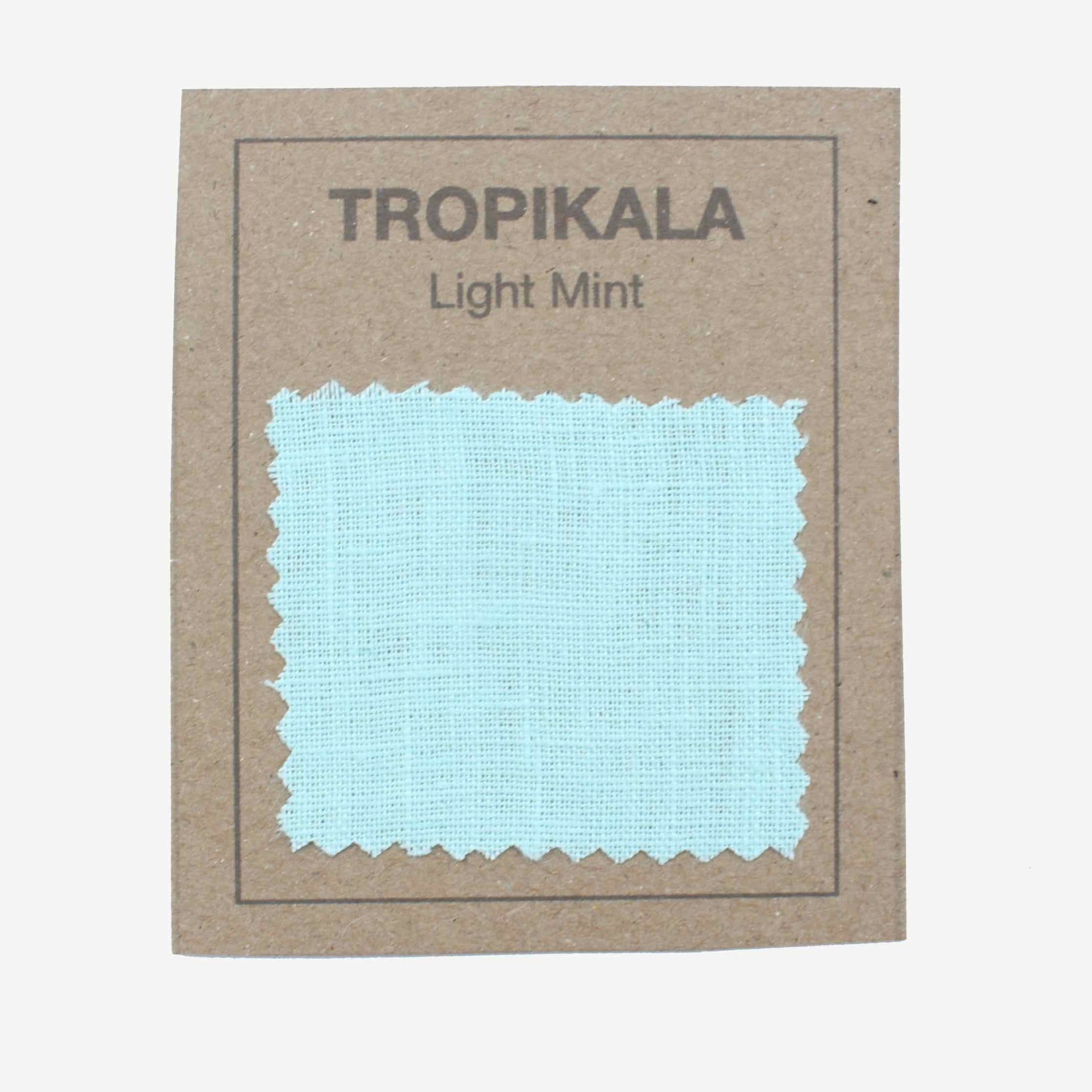 Light Mint Green Linen Lampshade - Tropikala