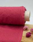 Raspberry Linen Fabric