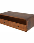 Floating Chestnut Console Table