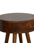 Oslo Chestnut Circular Bedside Table