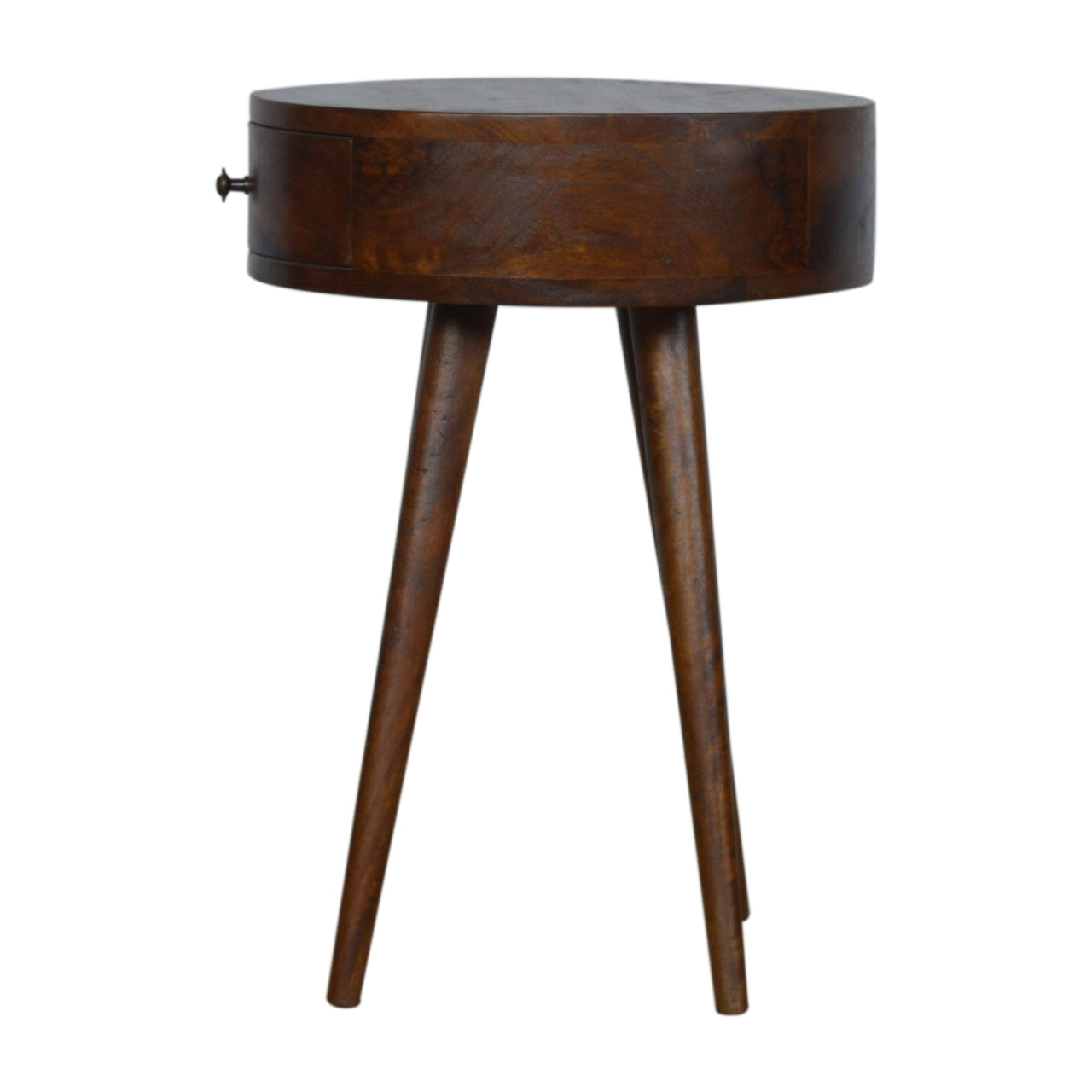 Oslo Chestnut Circular Bedside Table