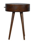 Oslo Chestnut Circular Bedside Table