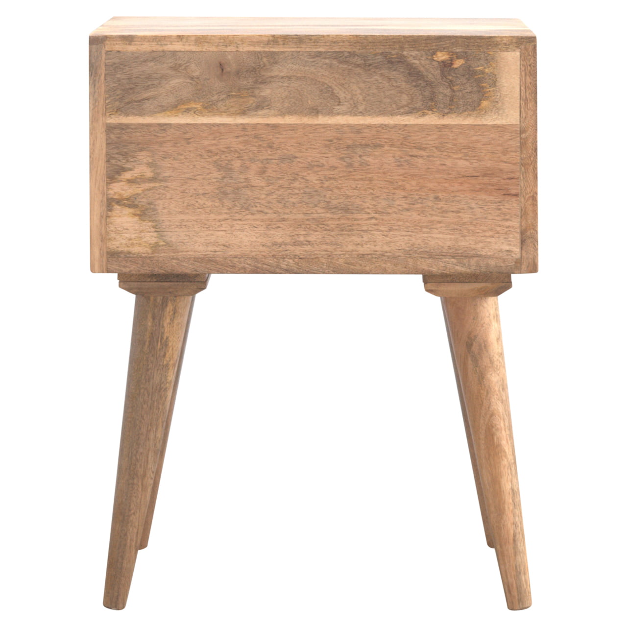 Modern Two Drawer Mango Wood Bedside Table