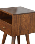 Nusa Mango Wood Bedside Table in Chestnut