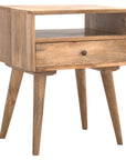 Solid Mango Wood Modern Bedside Table