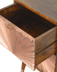 Manila 2 Drawer Copper Bedside Table