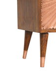 Manila 2 Drawer Copper Bedside Table