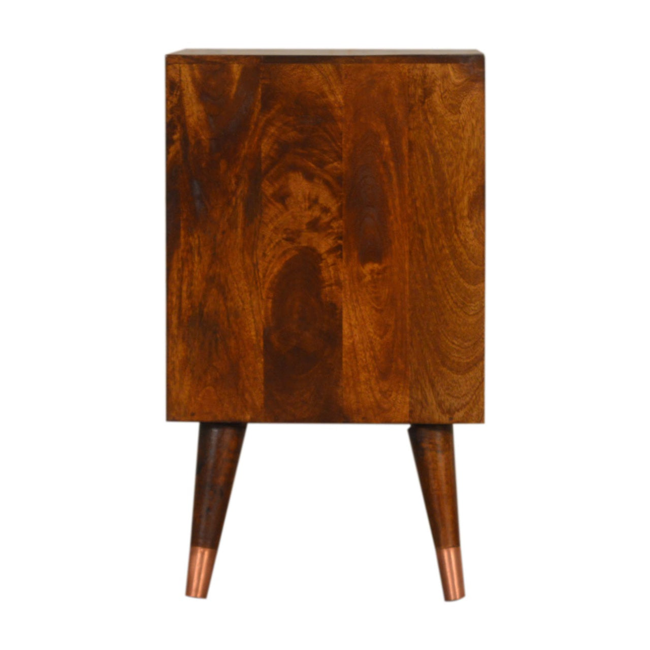 Manila 2 Drawer Copper Bedside Table