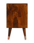 Manila 2 Drawer Copper Bedside Table