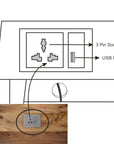 2 Drawer Cable Writing Desk