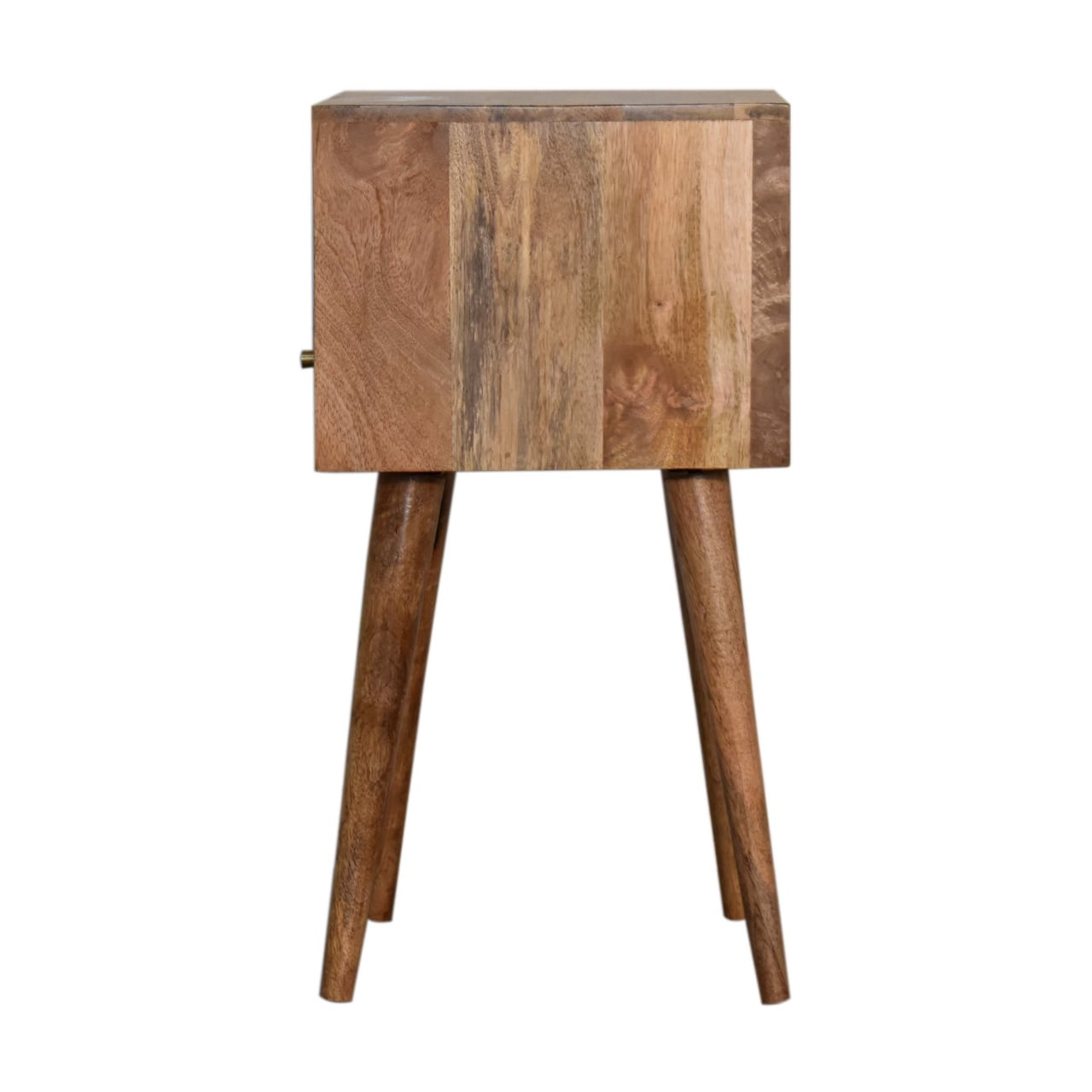 Small Mango Wood Bedside Table with Slate Drawer
