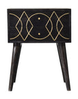 Black & Gold Bedside Table