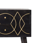 Black & Gold Bedside Table