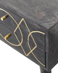 Black & Gold Bedside Table