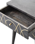 Black & Gold Bedside Table