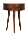 Chestnut Half Moon Bedside Table