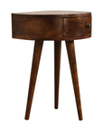 Chestnut Half Moon Bedside Table