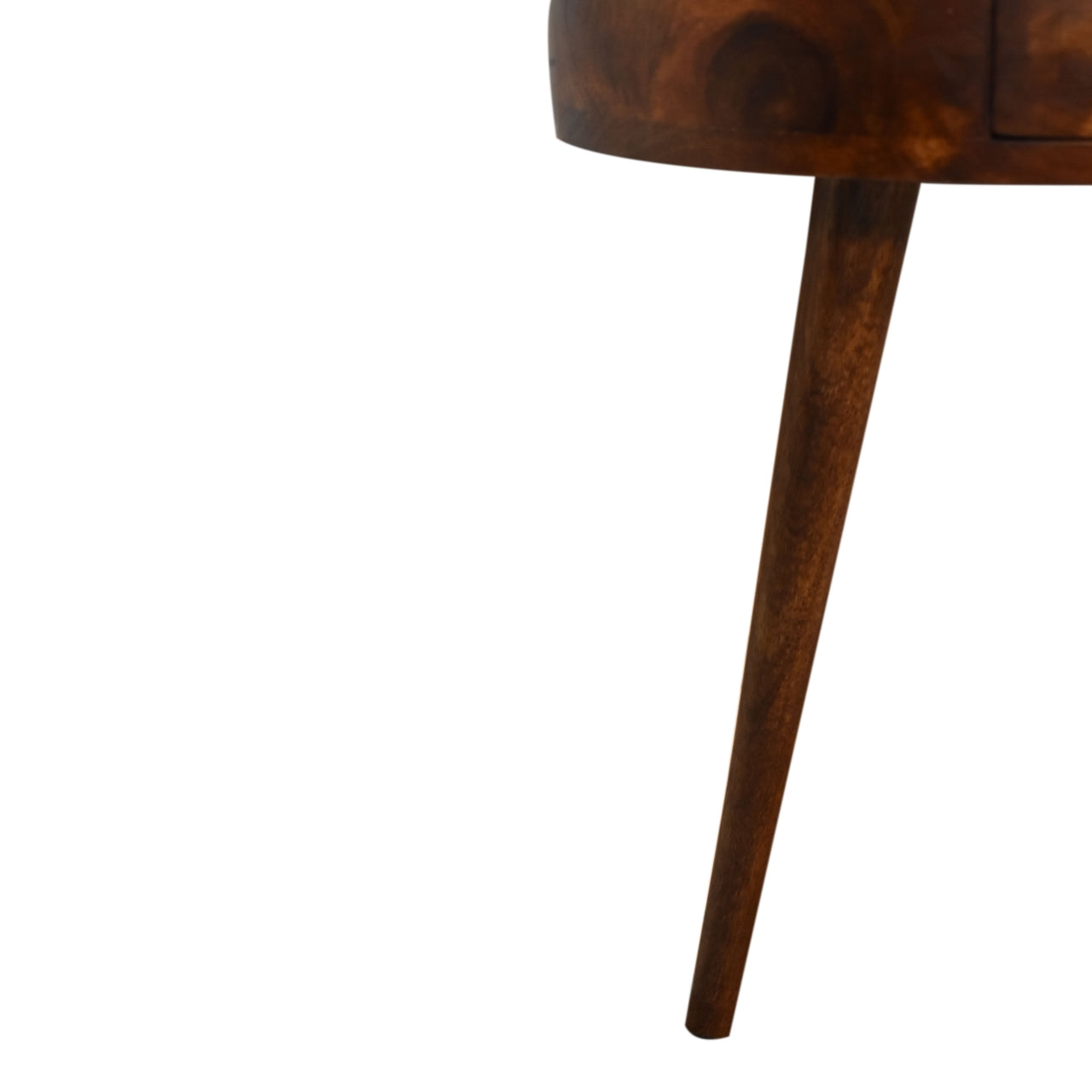 Chestnut Half Moon Bedside Table