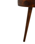 Chestnut Half Moon Bedside Table